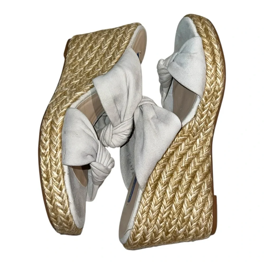 Stuart Weitzman New (no box) Sarena Suede Espadrille Wedge Sandals size 7.5 - Picture 6 of 11
